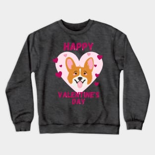 Happy Valentines Day - Corgi Crewneck Sweatshirt